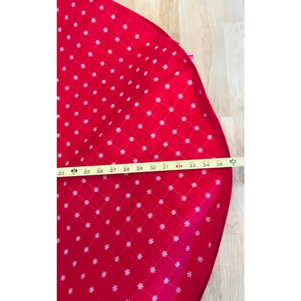 Large 36” Round Red/white Zippered Wreath Bag